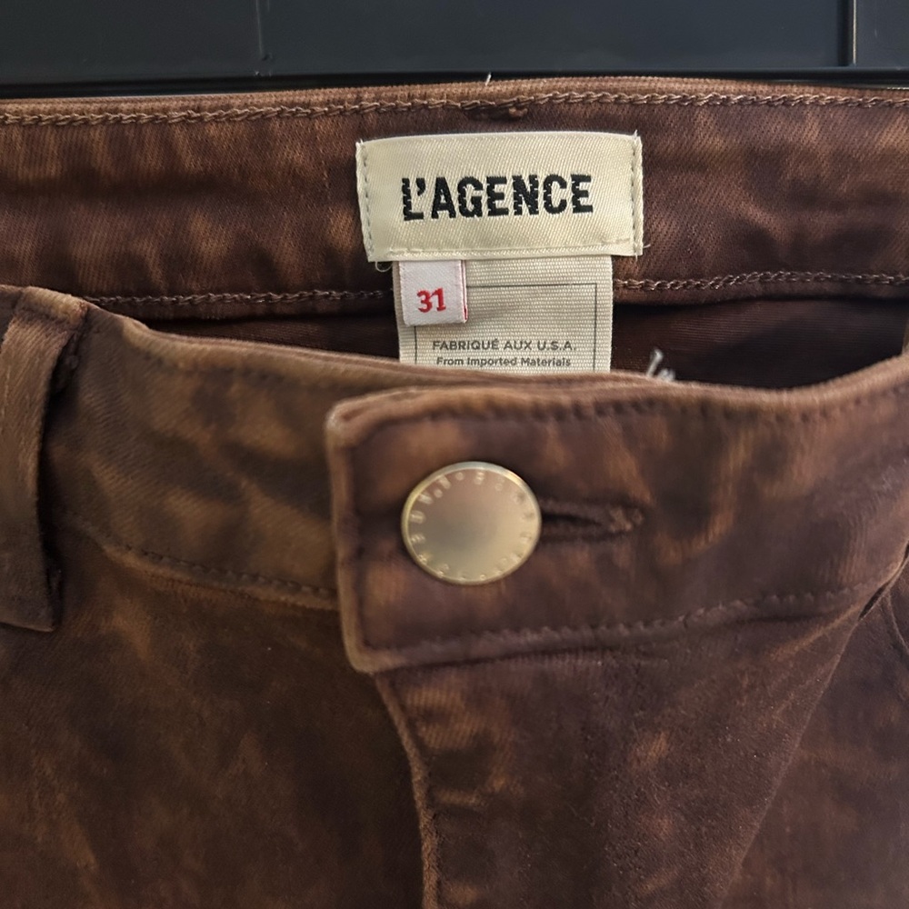 L'AGENCE Brown Boot Cut Pants